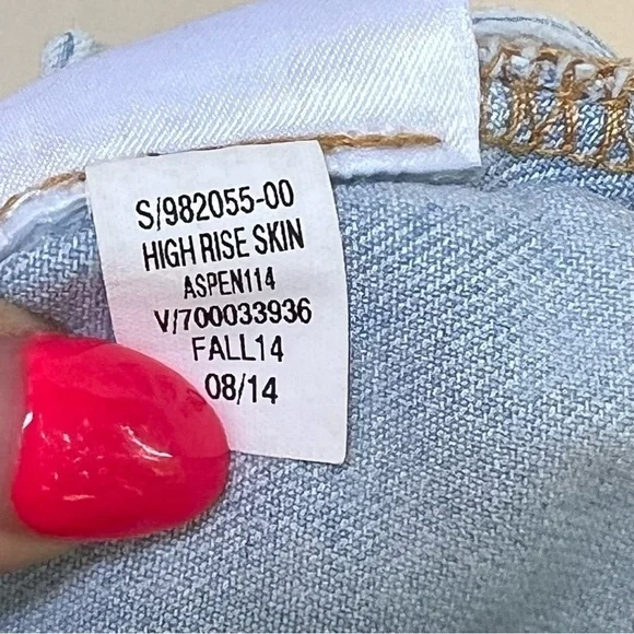 GAP Women’s Light Wash Always Skinny High Rise Jeans Size 24 Regular - Picture 9 of 10